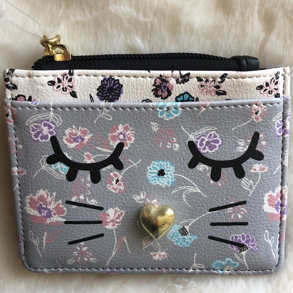 🏷$28|Betsey Johnson card/coin/Wallet case NWT cat - Picture 2 of 7